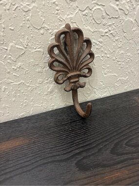 Vintage Rustic Cast Iron Wall Hook, Heavy Duty